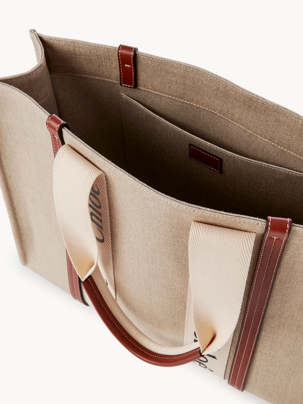 Woody Logo Tape Large Tote Bag