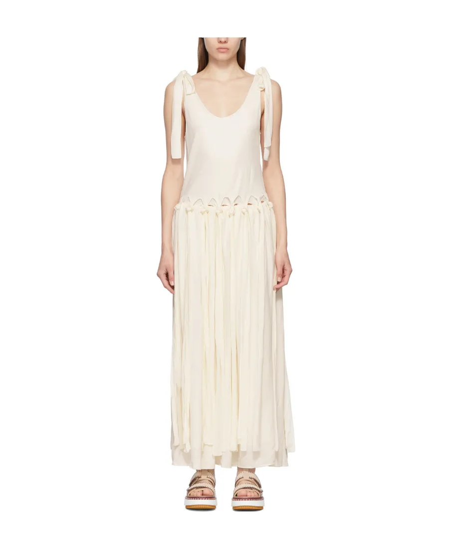 Low Round Neck Lace Dress