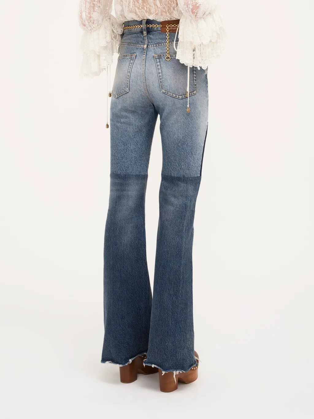 Patchwork Frayed Edge Jeans