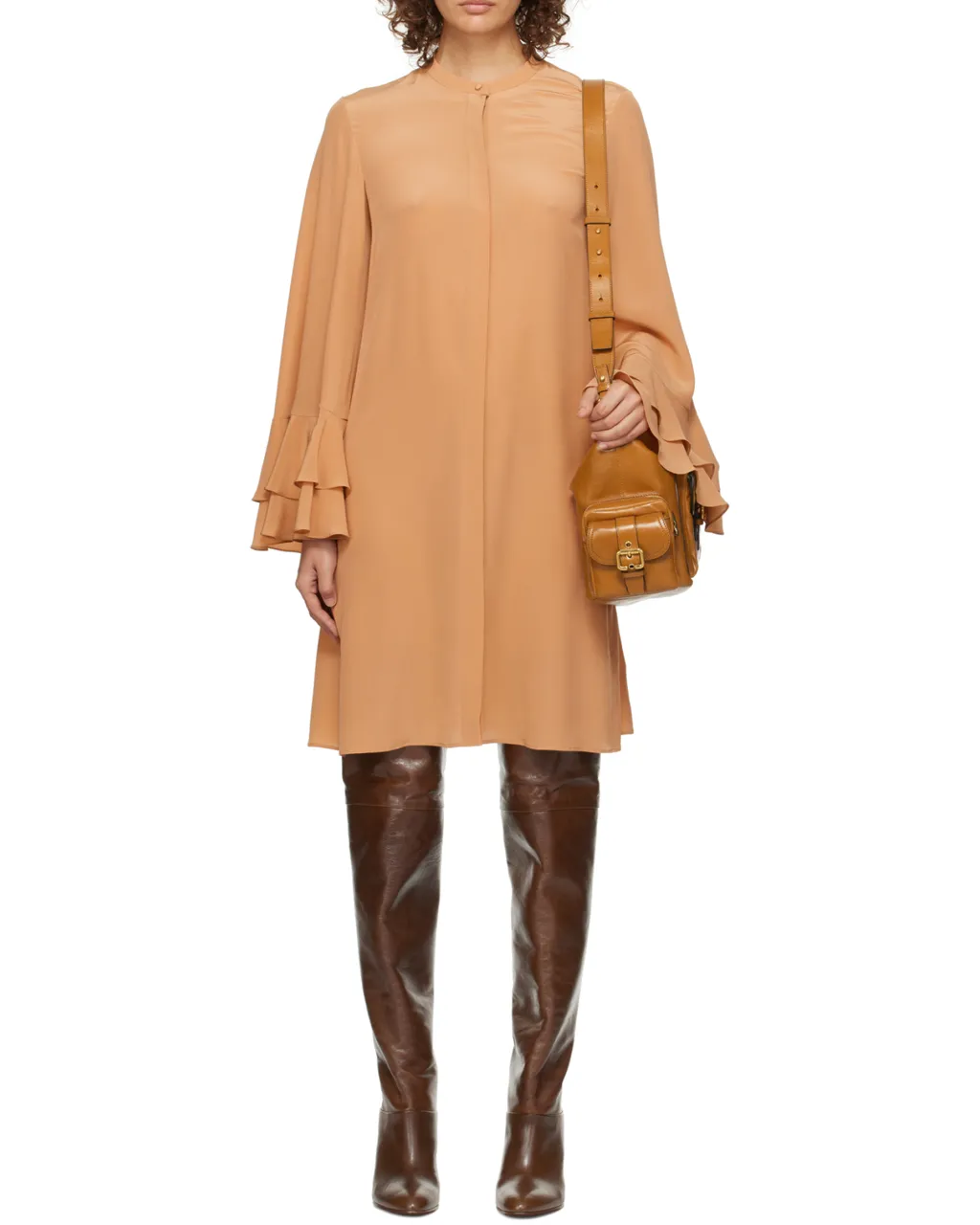 Ruffle Sleeved Dress