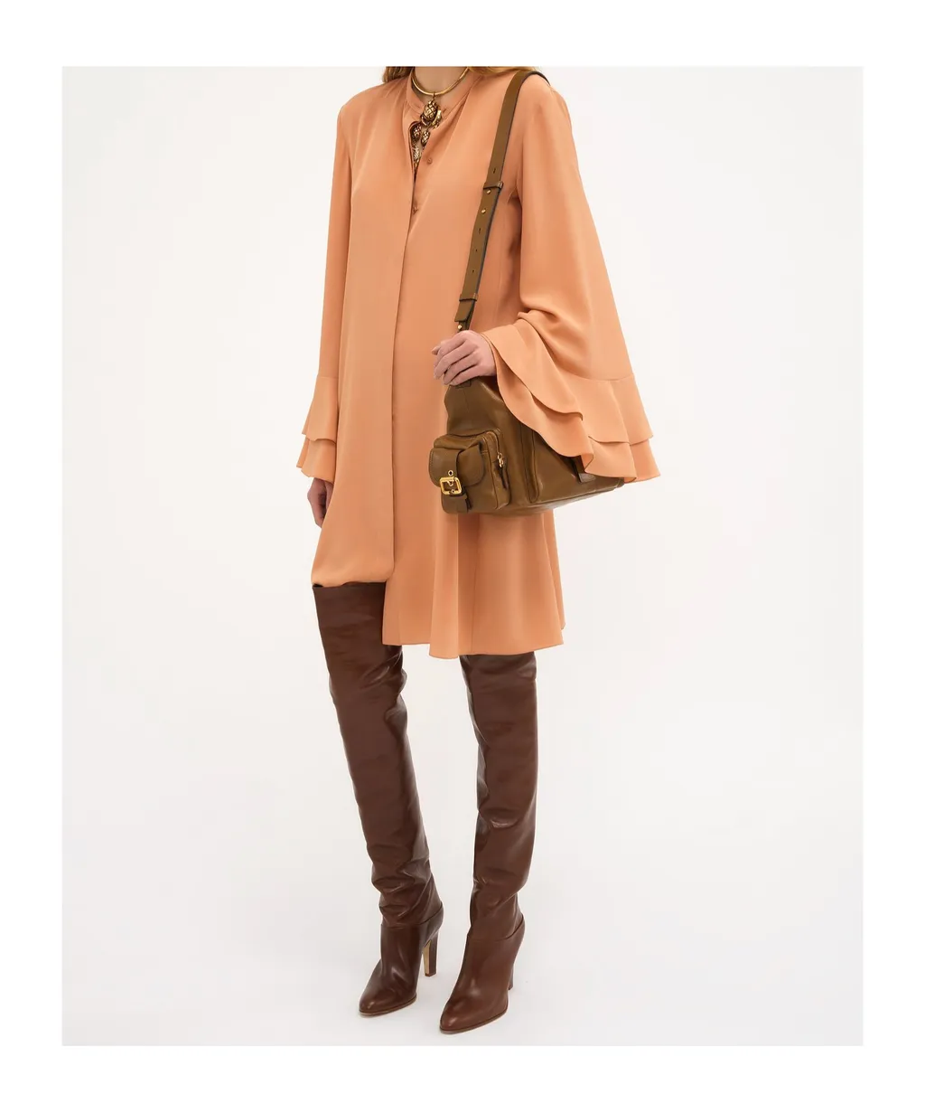Ruffle Sleeved Dress