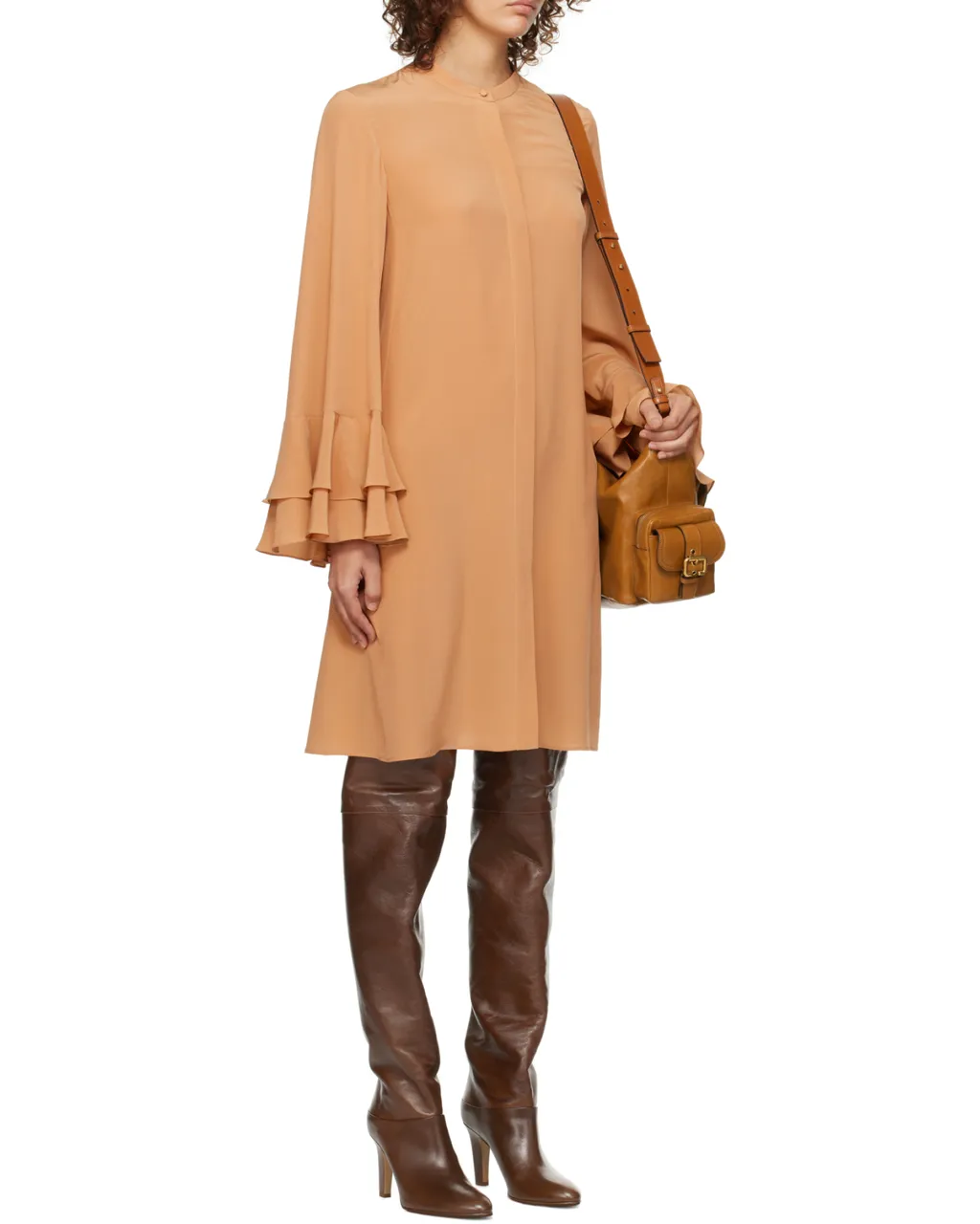 Ruffle Sleeved Dress