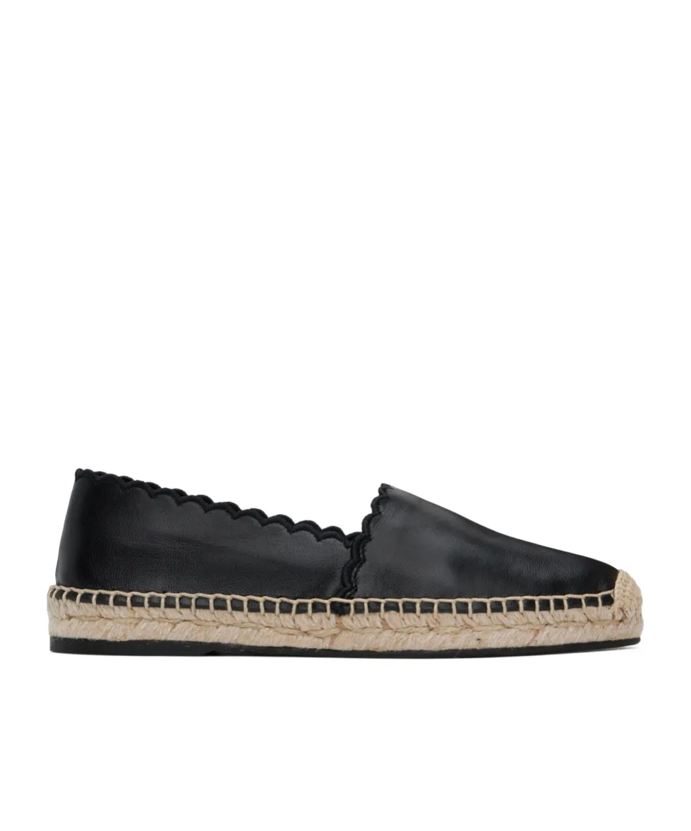 Slip-On Scalloped Edges Flat Shoes