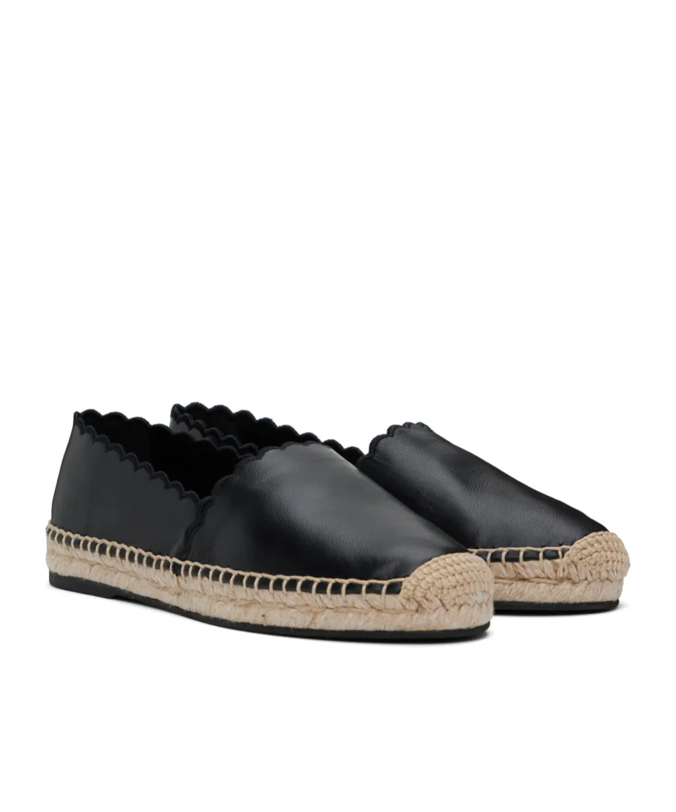 Slip-On Scalloped Edges Flat Shoes