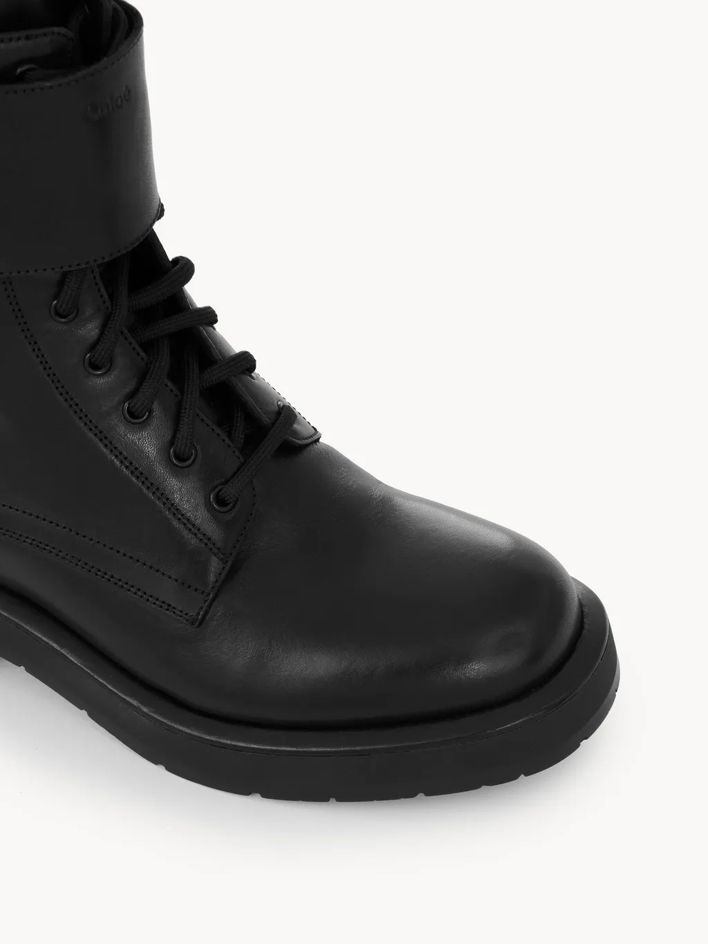 Buckle Detailed Lace-Up Boots