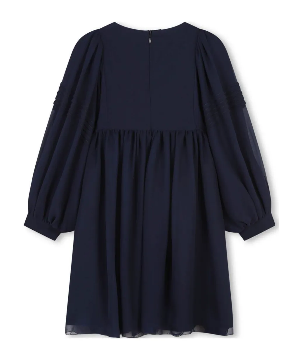 Layered Crepe Textured Dress