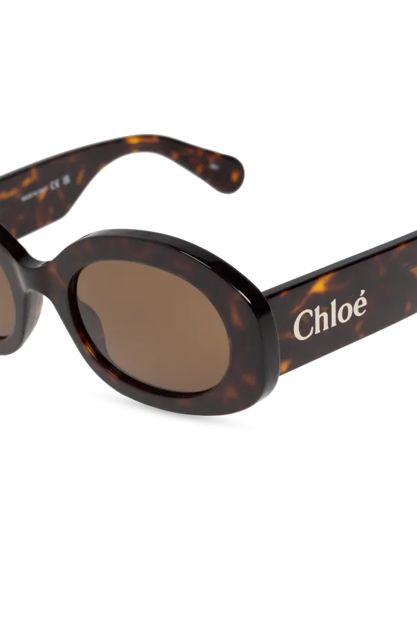 Oval-Frame Recycled-Acetate Sunglasses