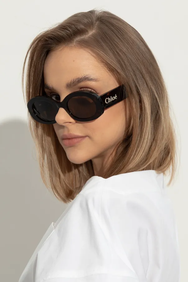 Oval-Frame Recycled-Acetate Sunglasses