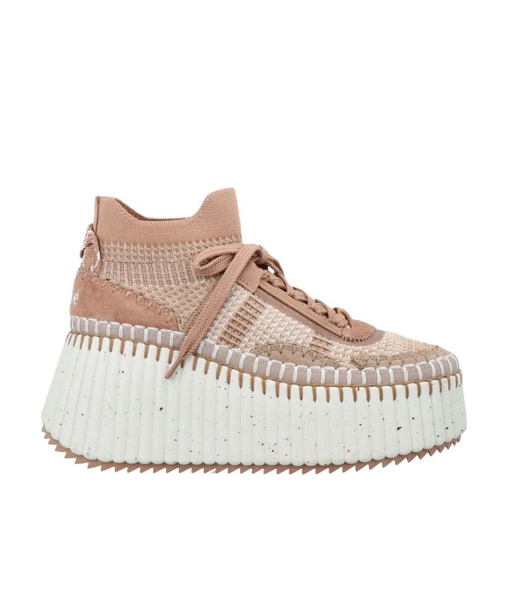 Nama Lace-Up Wedge Sneakers