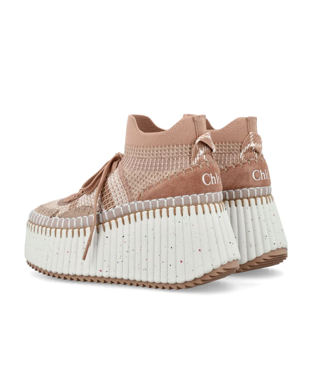 Nama Lace-Up Wedge Sneakers