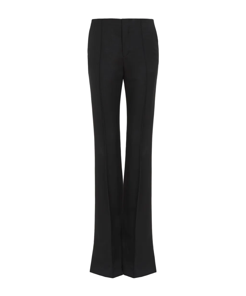 Flared Wool Trousers