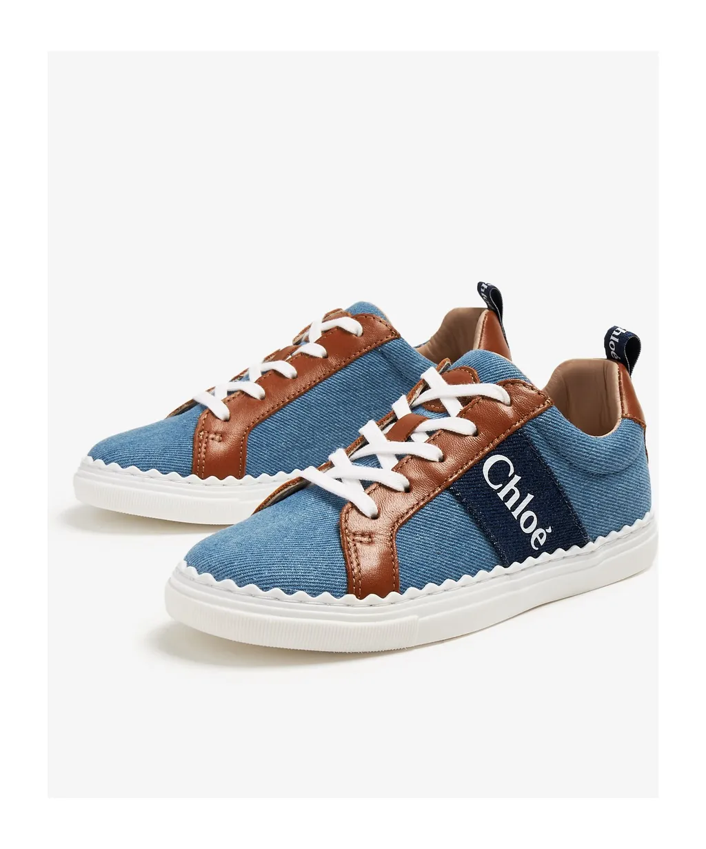 Logo-Printed Lace-Up Sneakers