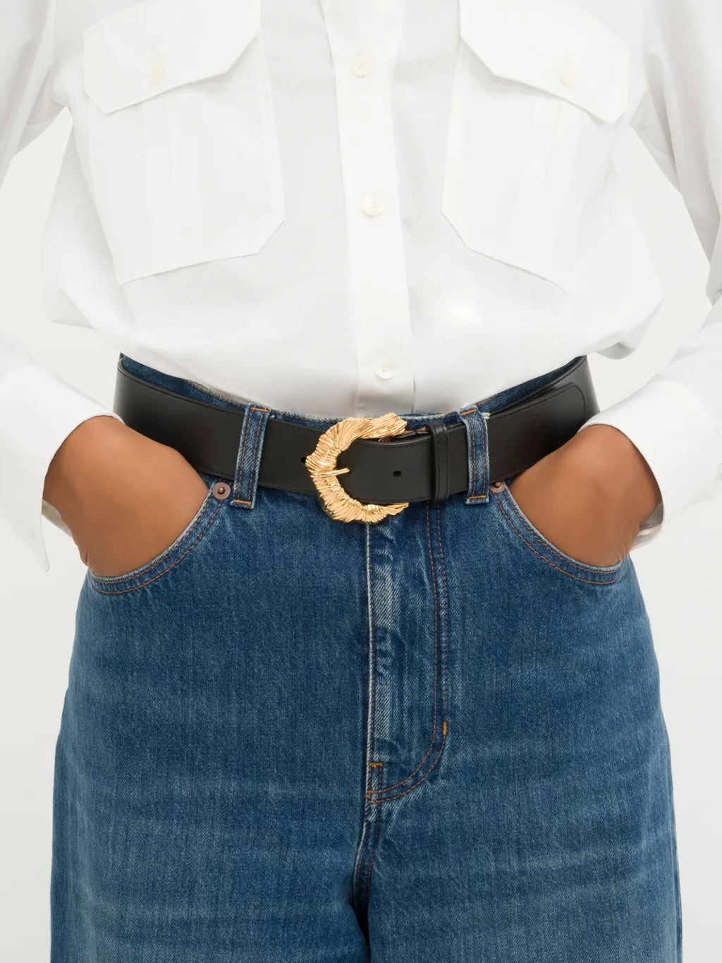 Flowers Buckled Belt