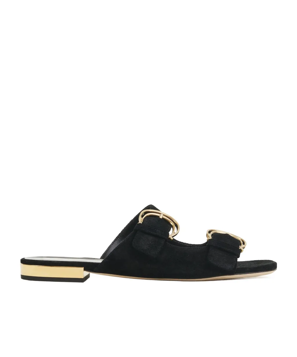 Alizè Double C Buckle Flat Sandals