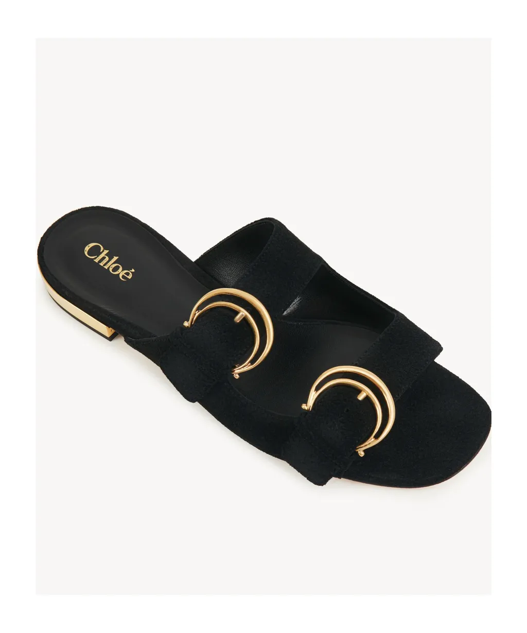Alizè Double C Buckle Flat Sandals
