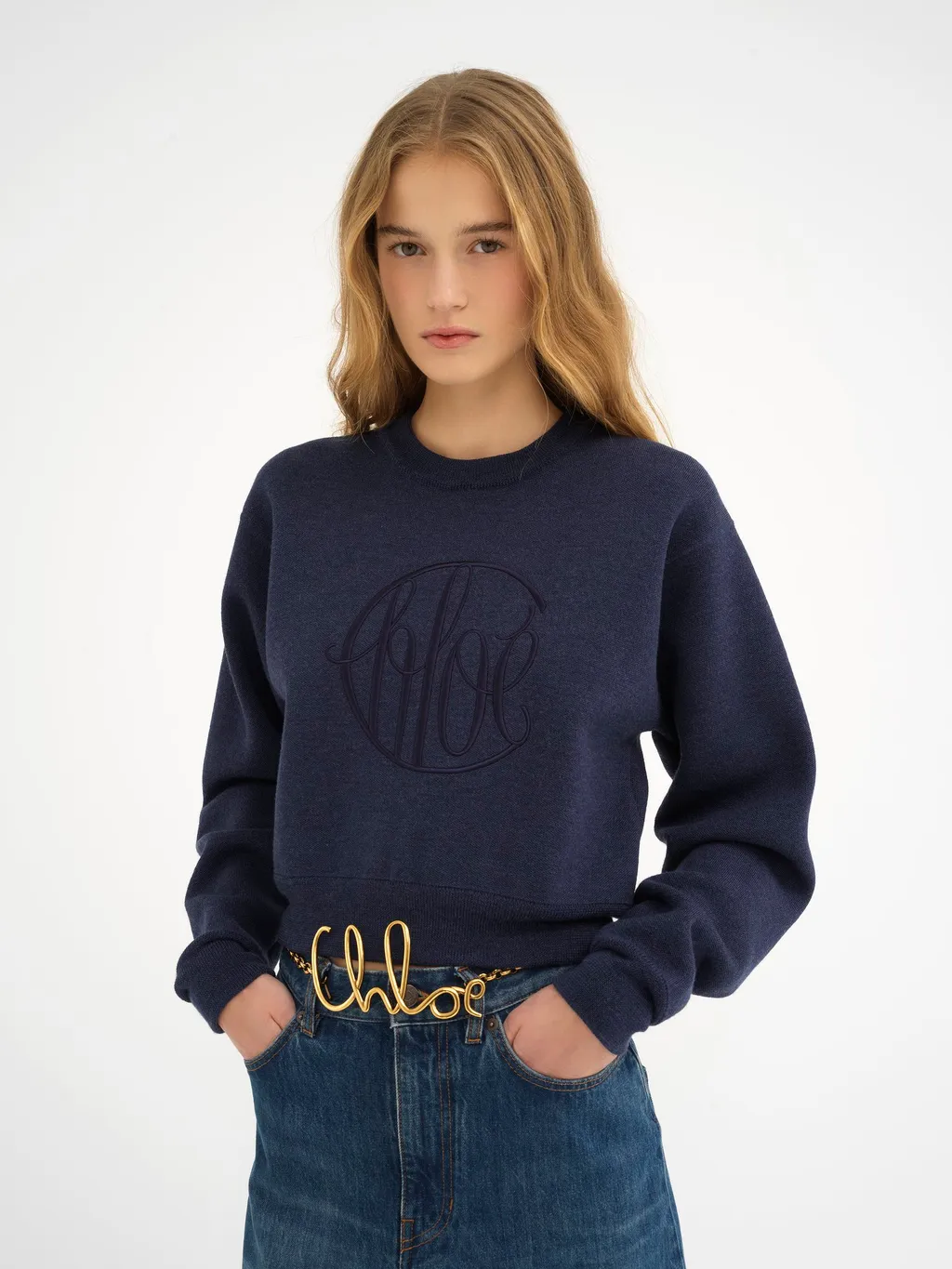 Embroidered-Logo Jumper