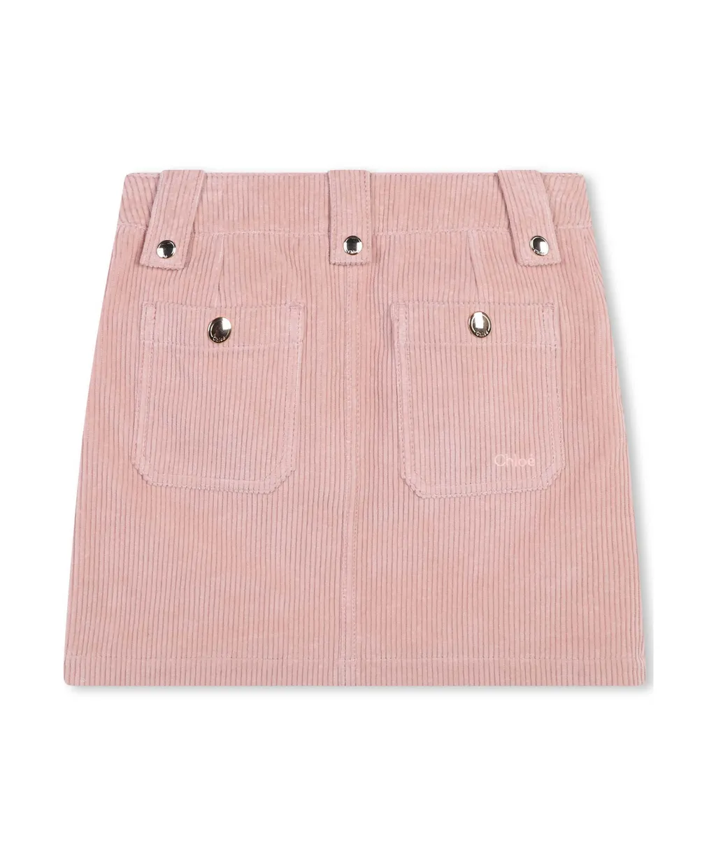 Studded Corduroy Mini Skirt