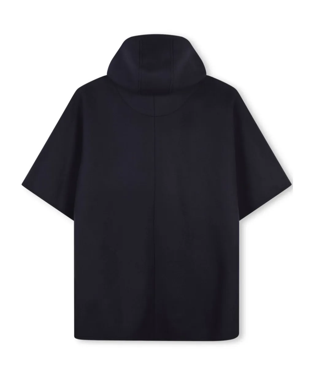 Logo Plaque Layered Cape