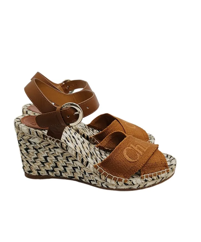 Logo Wedge Sandals