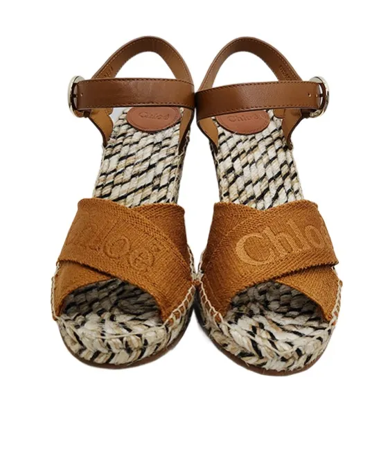 Logo Wedge Sandals