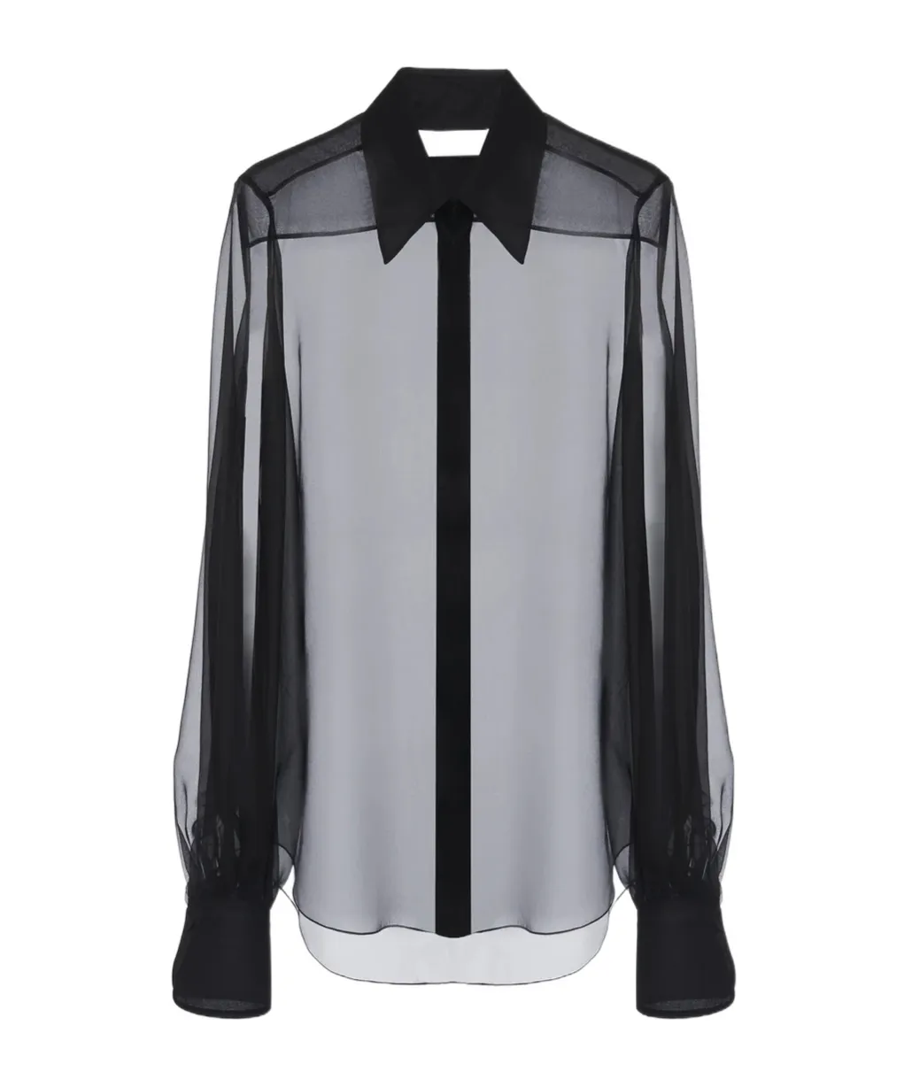 Long Sleeve Shirt With Pleated Sleeves