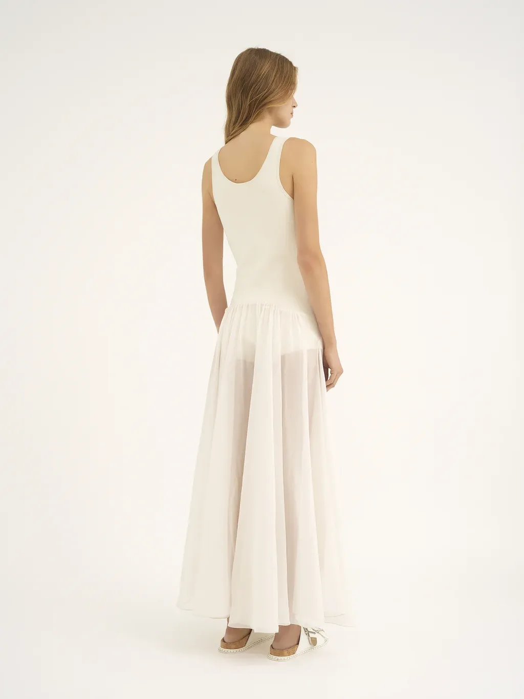 Floral-Appliqué Maxi Dress