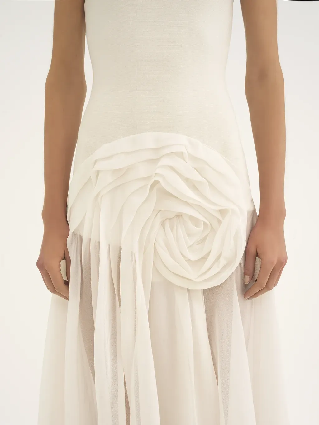 Floral-Appliqué Maxi Dress