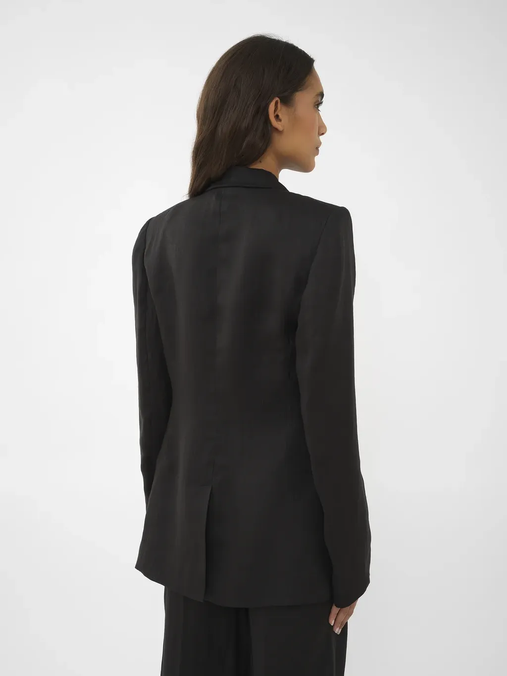 Open-Front Ramie Blazer