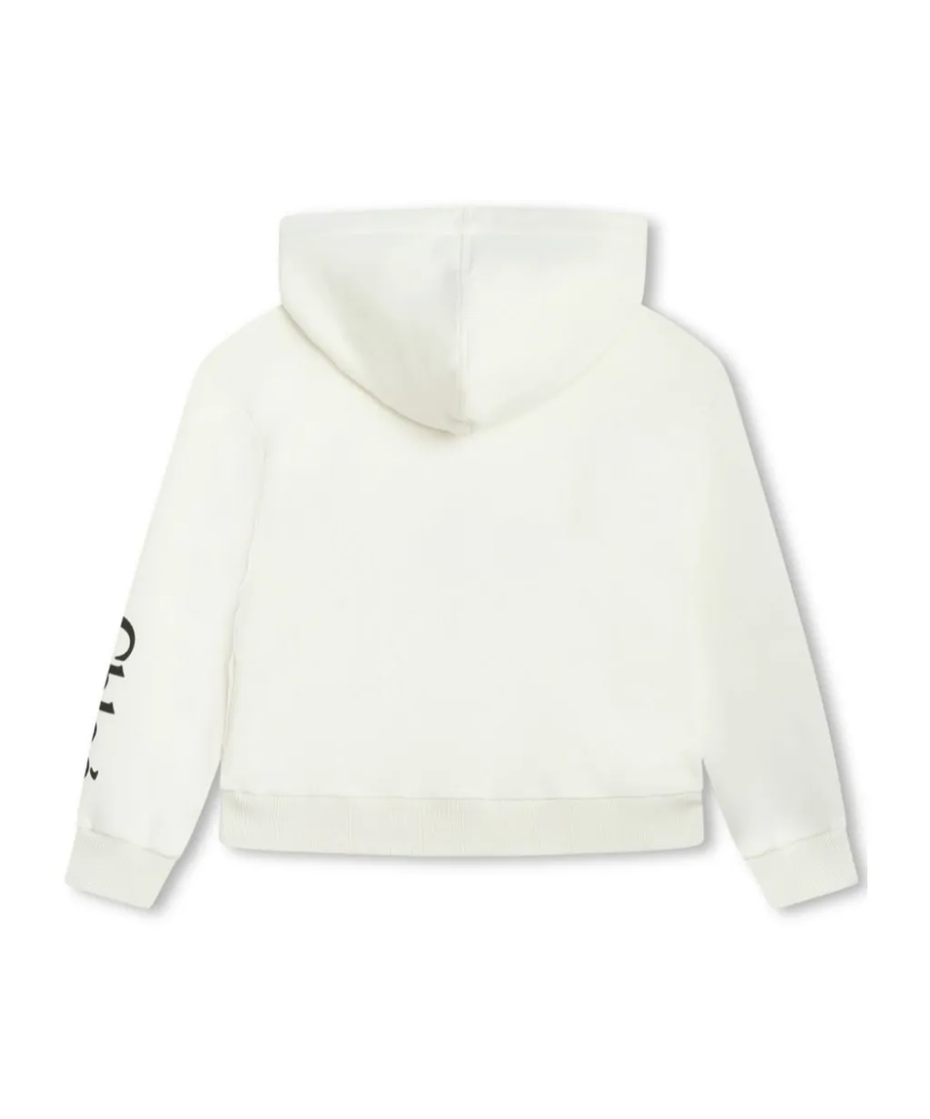 Graphic-Printed Long-Sleeved Hoodie
