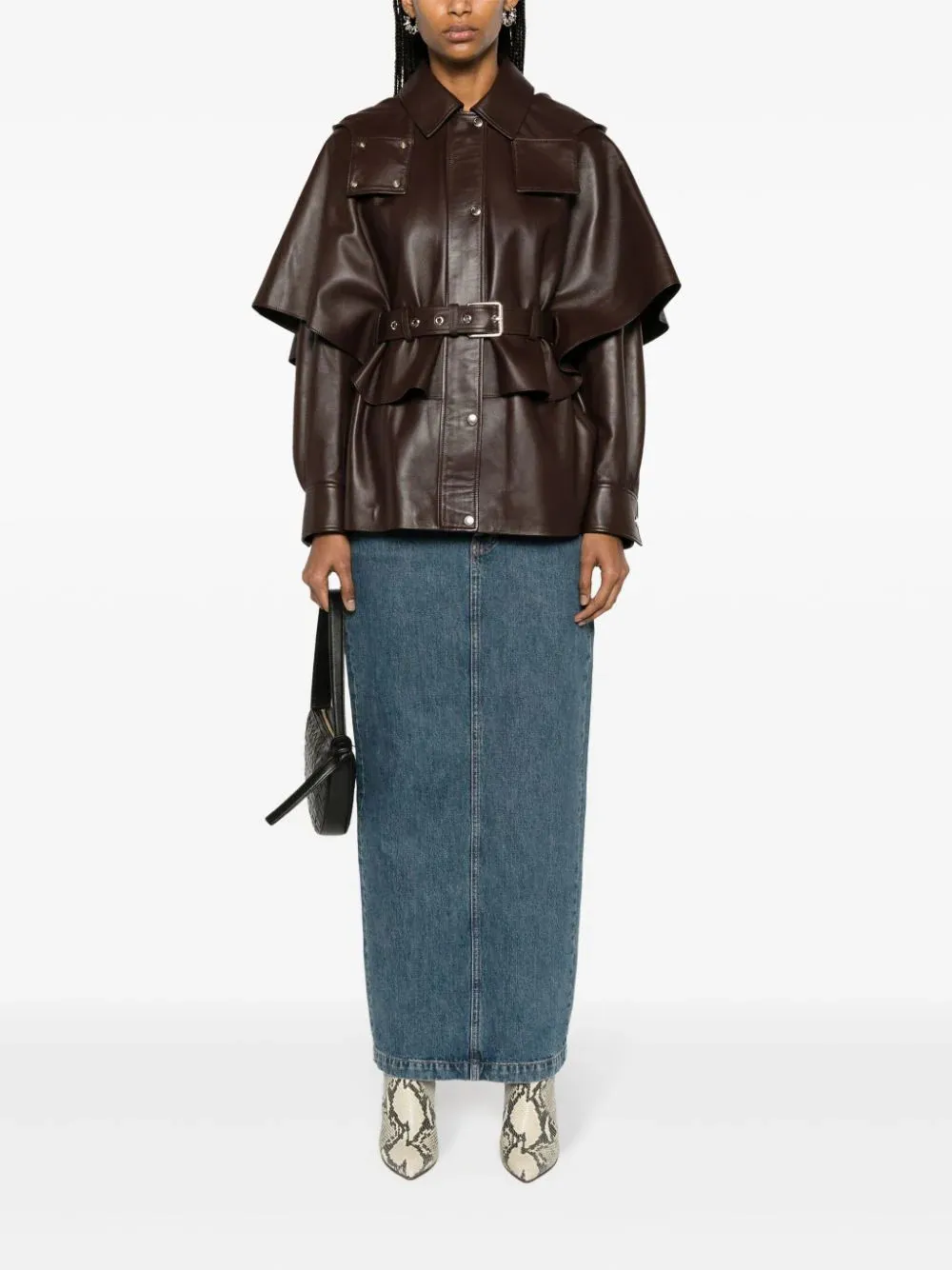 Long Sleeved Leather Jacket