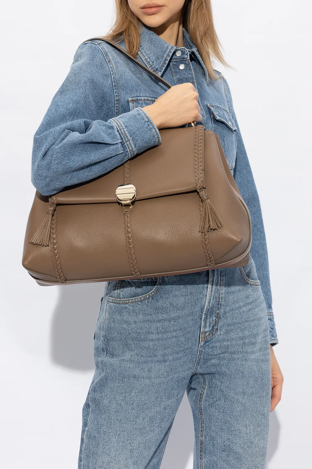 Penelope Large Leather Shoulder Bag