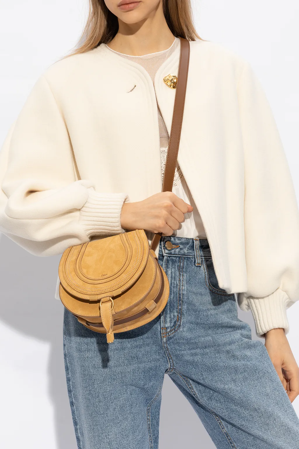 Marcie Small Suede Crossbody Bag