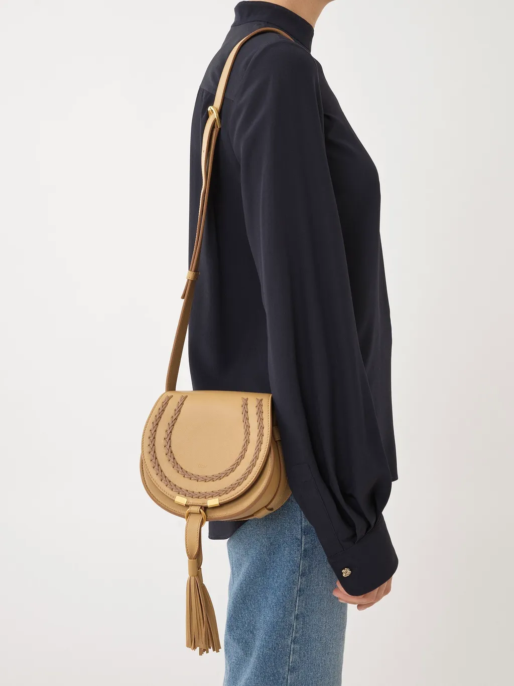 Marcie Logo Debossed Crossbody Bag