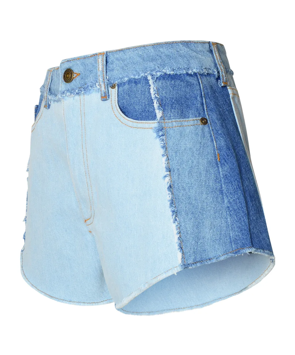 Distressed Denim Shorts