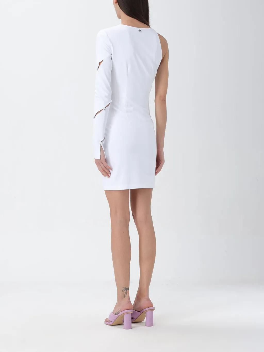 Embellished One-Shoulder Mini Dress