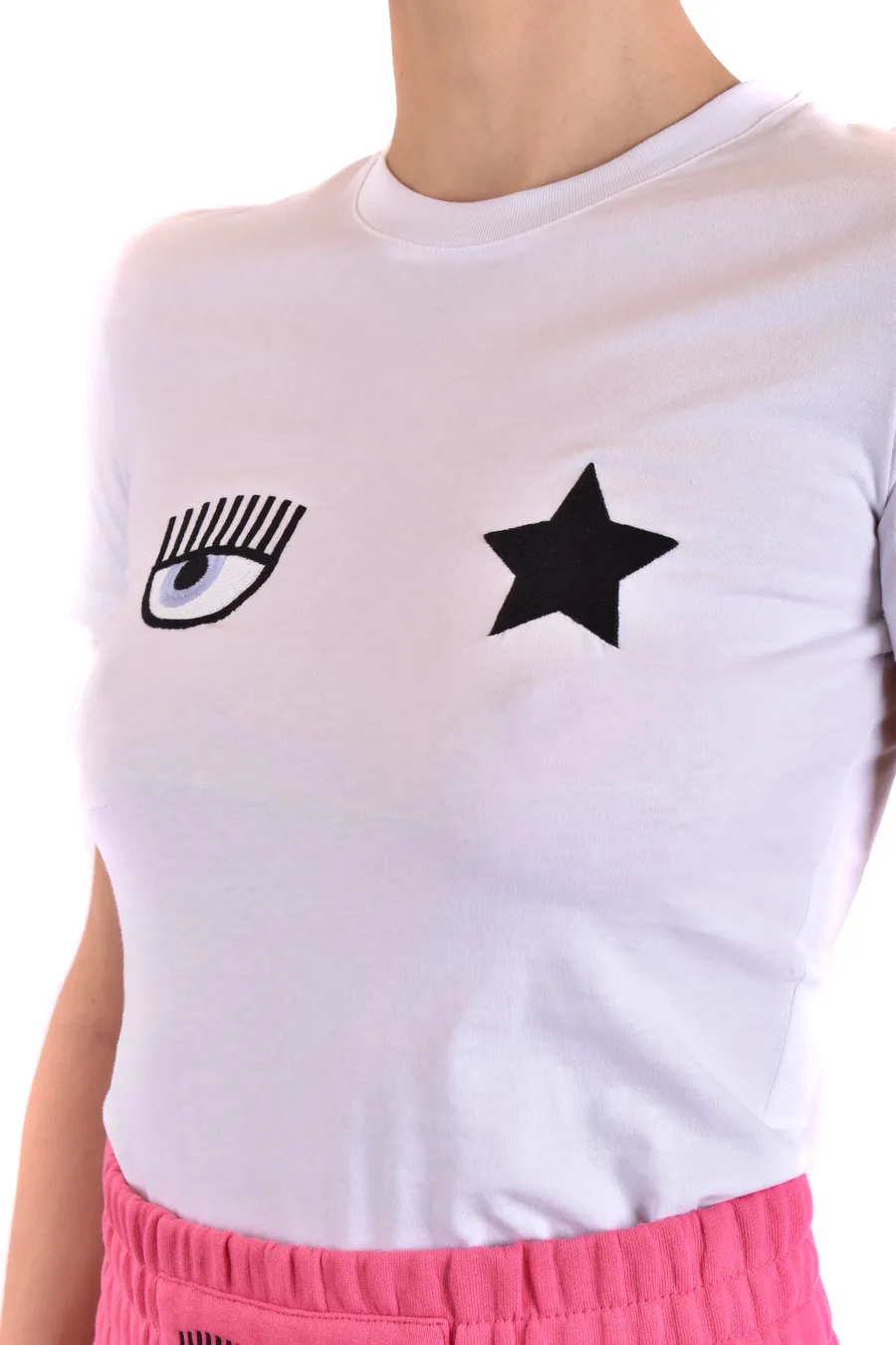 Embroidered-Motif Short-Sleeve T-Shirt
