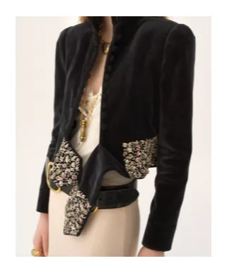 Fitted Spencer Velvet Blazer