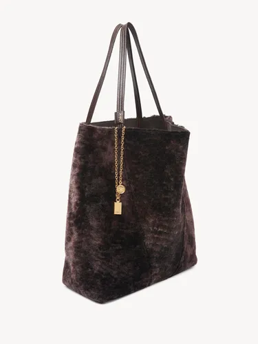 Large Spin Shearling Shoulder Bag