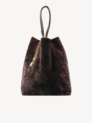 Large Spin Shearling Shoulder Bag
