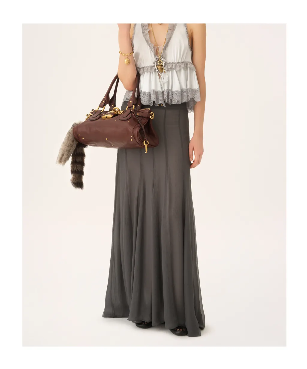 Pleated Maxi Skirt