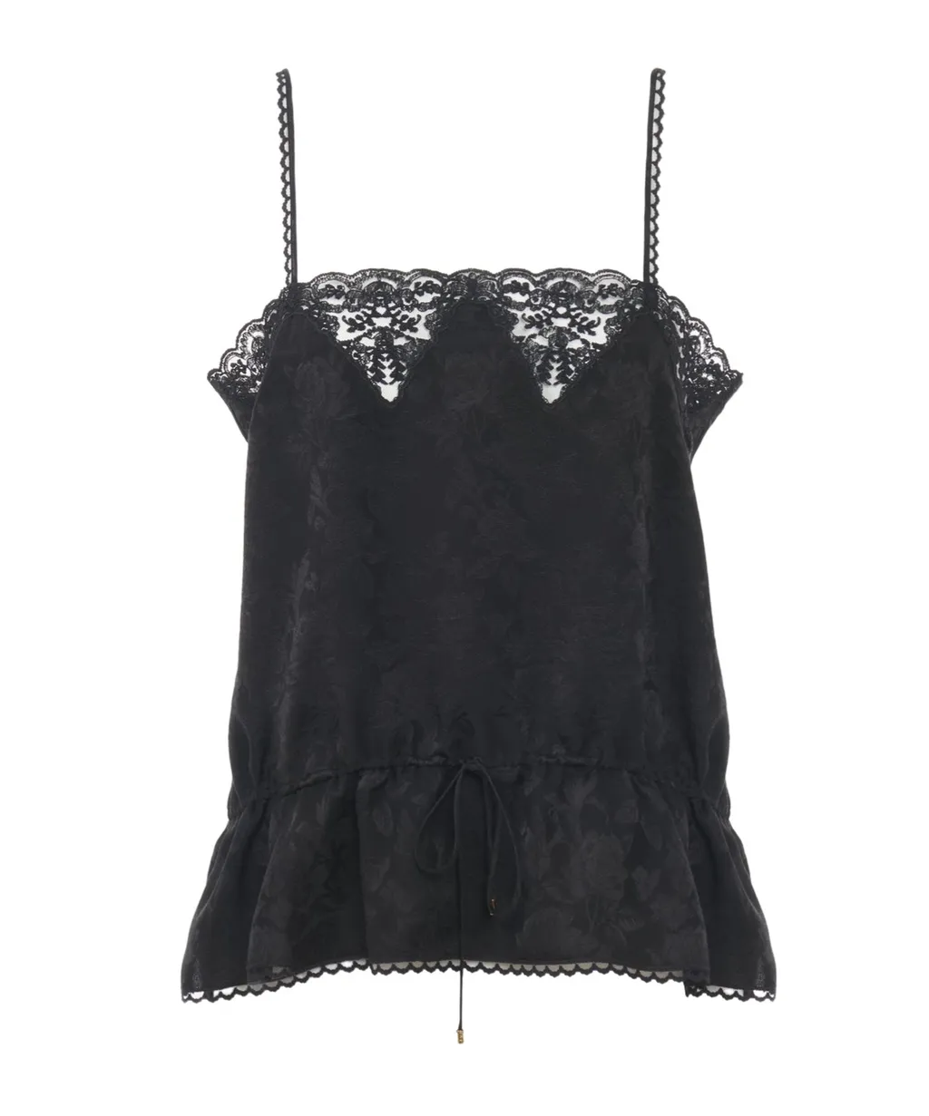 Lace Spaghetti Strap Top