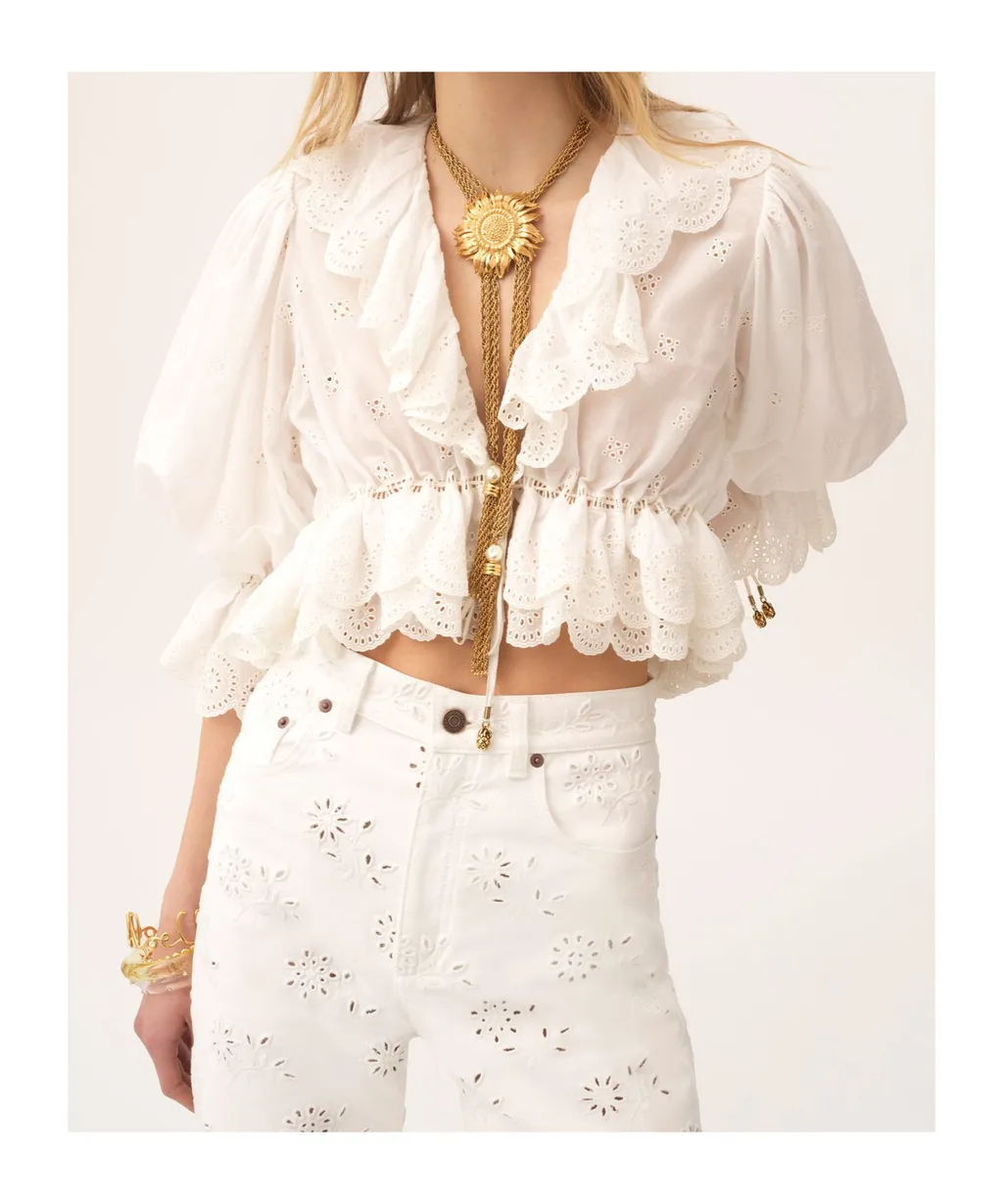 Ruffled Lace Top