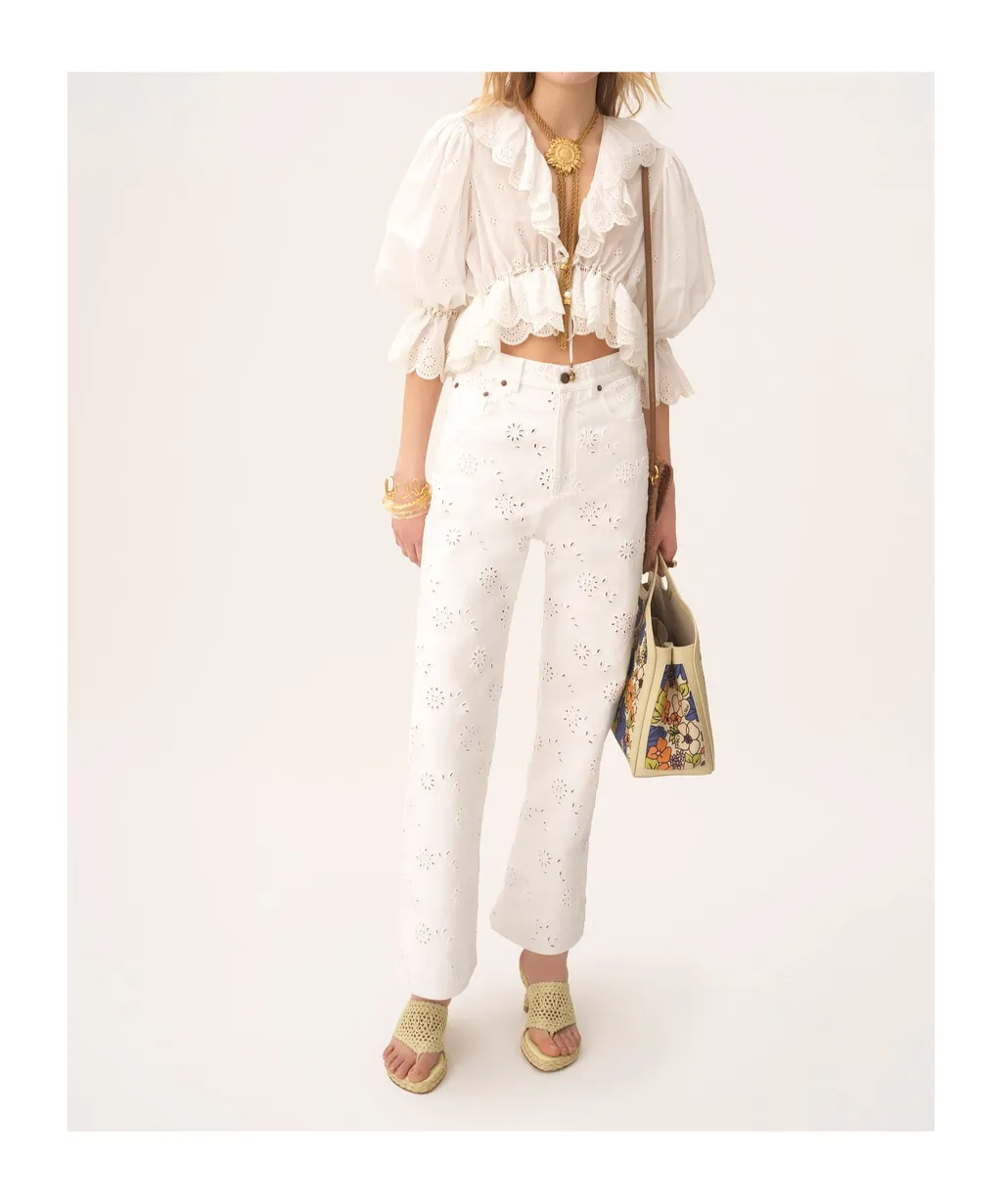 Ruffled Lace Top
