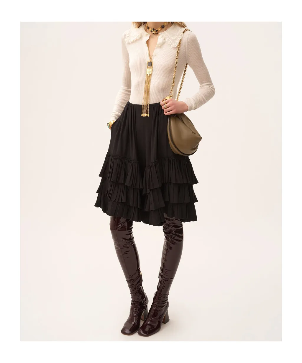 Ruffled Tiered Skirt