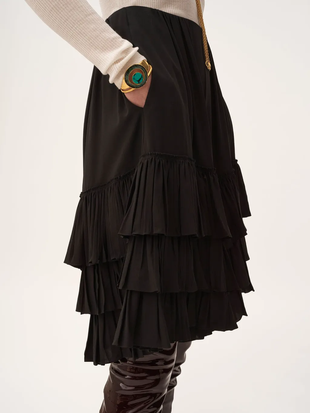 Ruffled Tiered Skirt