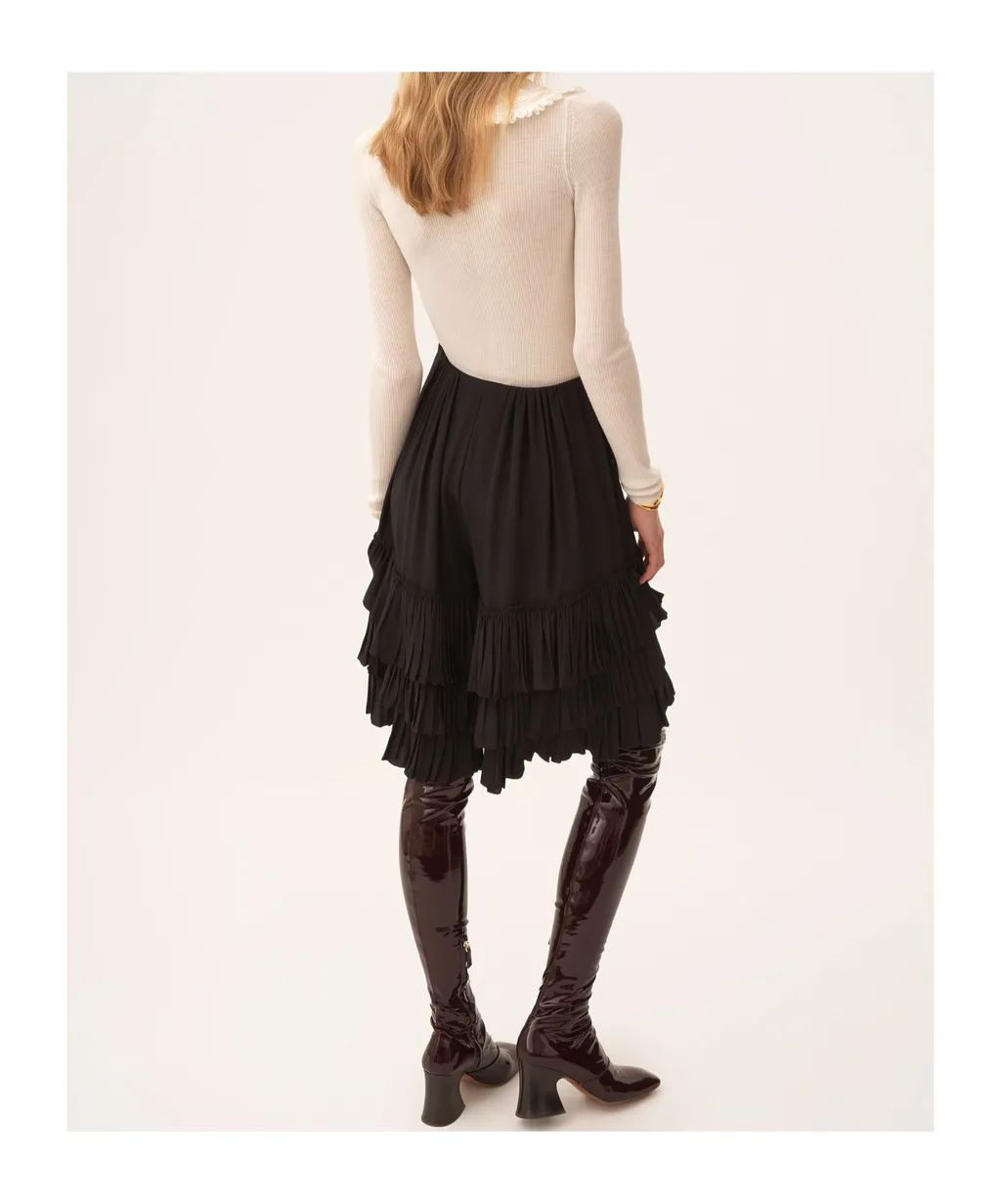 Ruffled Tiered Skirt