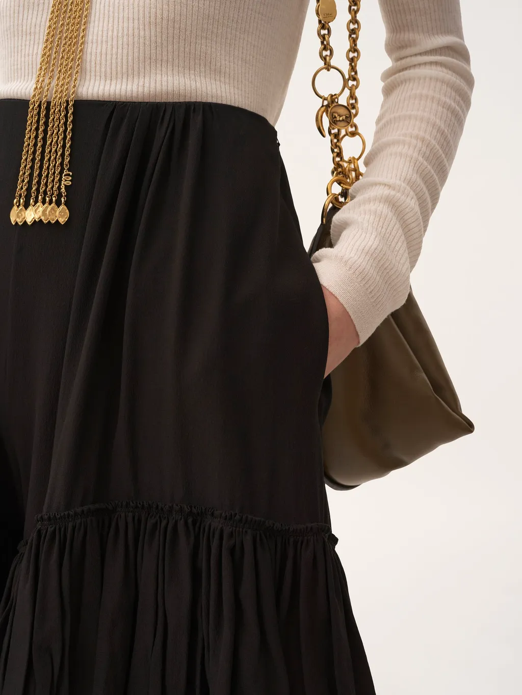 Ruffled Tiered Skirt