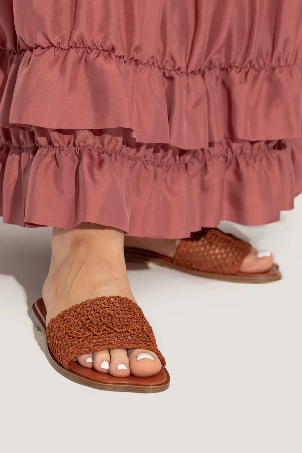 Flower Crocheted Slides