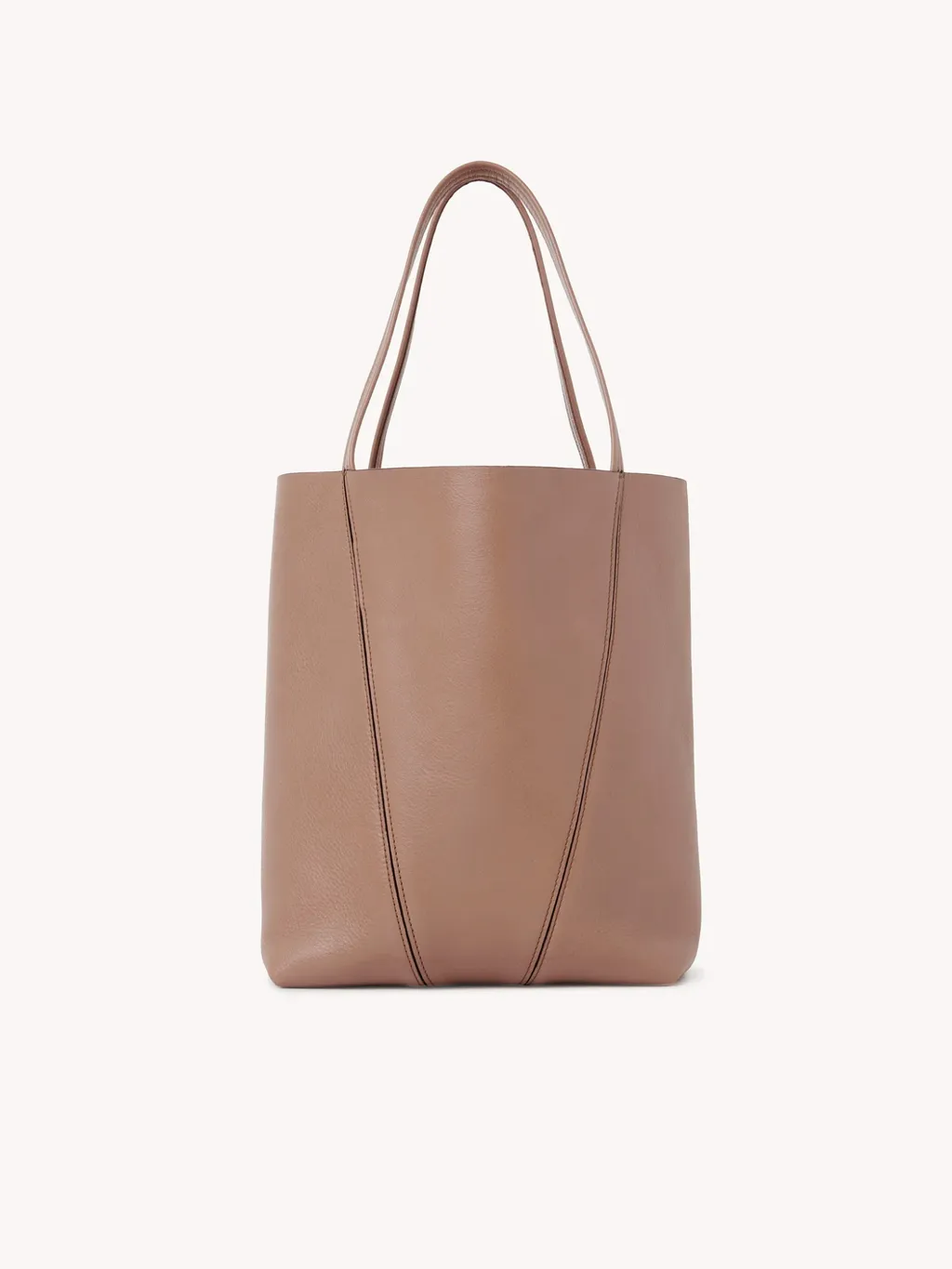 Medium Spin Leather Chain-Detail Tote Bag