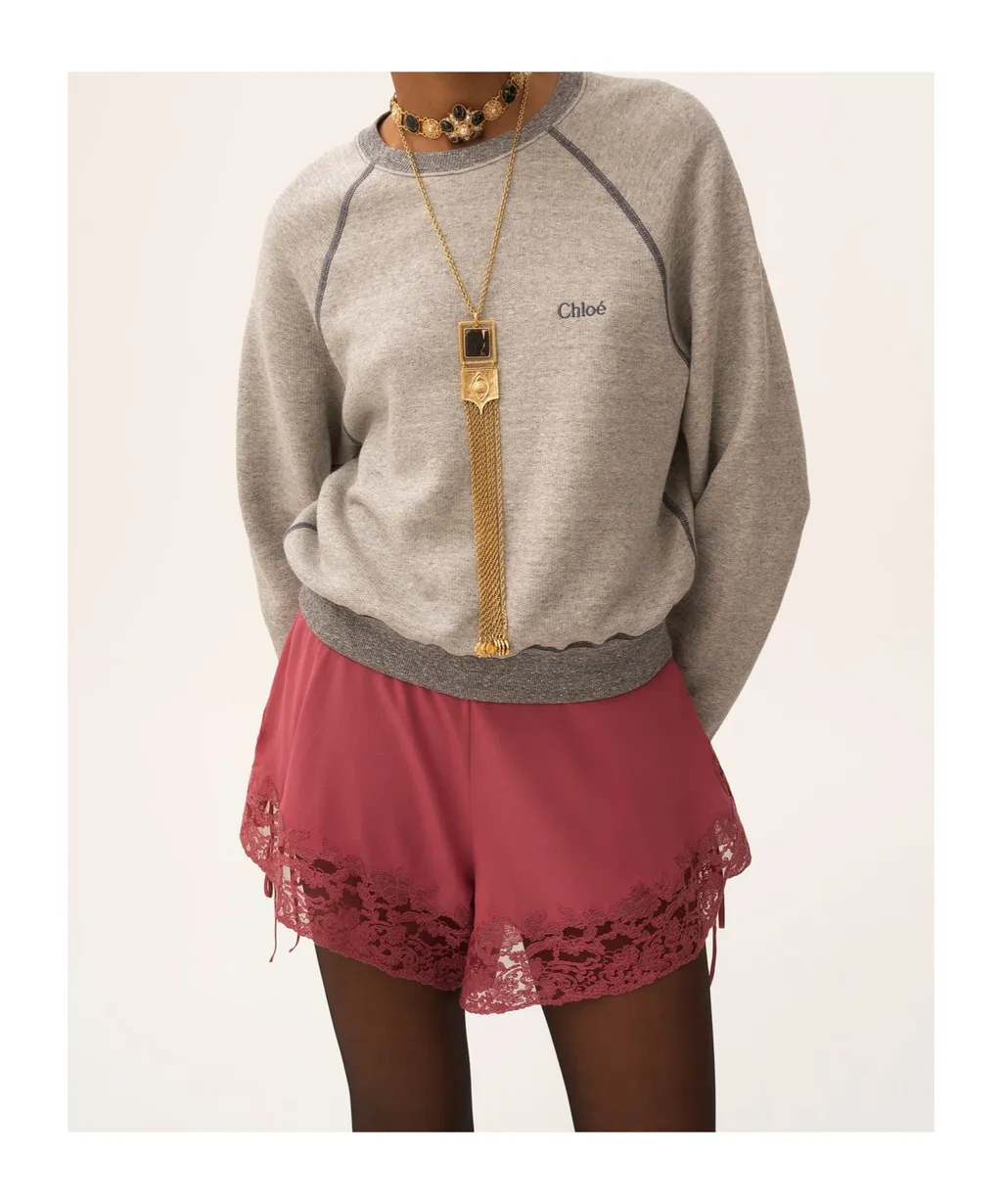 Logo Embroidered Crewneck Sweatshirt